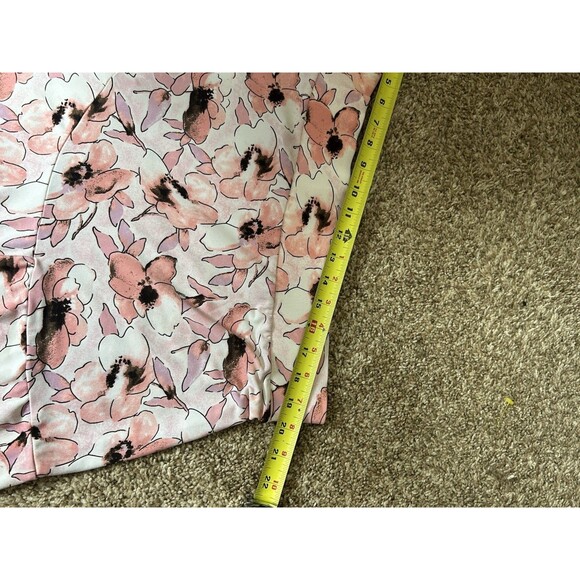 George Woman Skirt Sz 18W/20W Pink Floral Fairy Print Bloom Swing Stretch A Line - Picture 6 of 11
